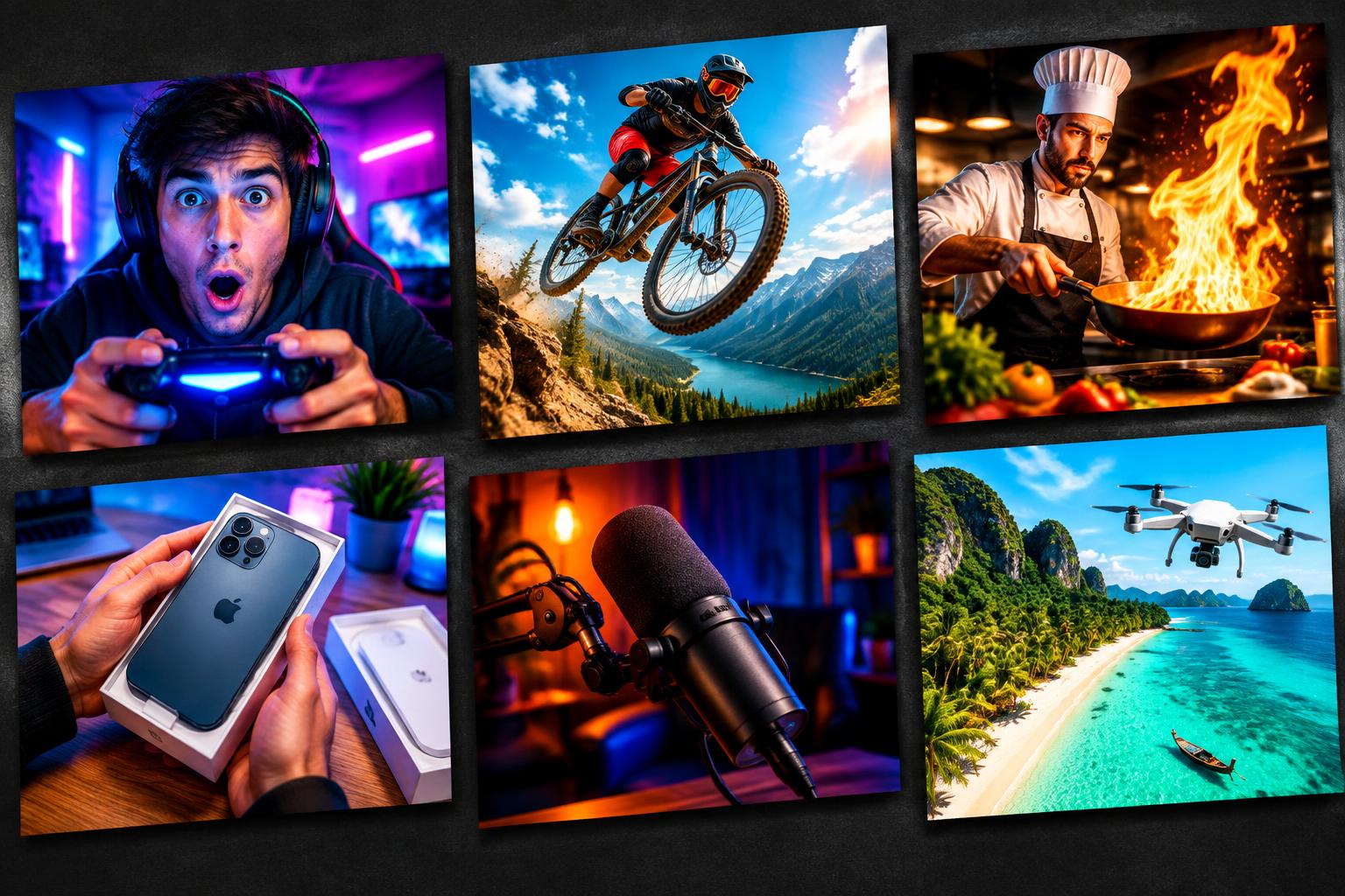 Examples of AI-generated thumbnails